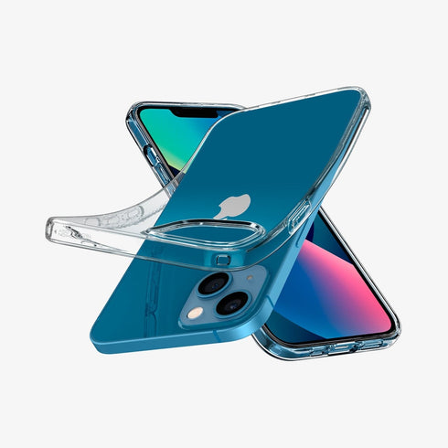 ACS03197 - iPhone 13 Pro Max Case Liquid Crystal in crystal clear showing the back